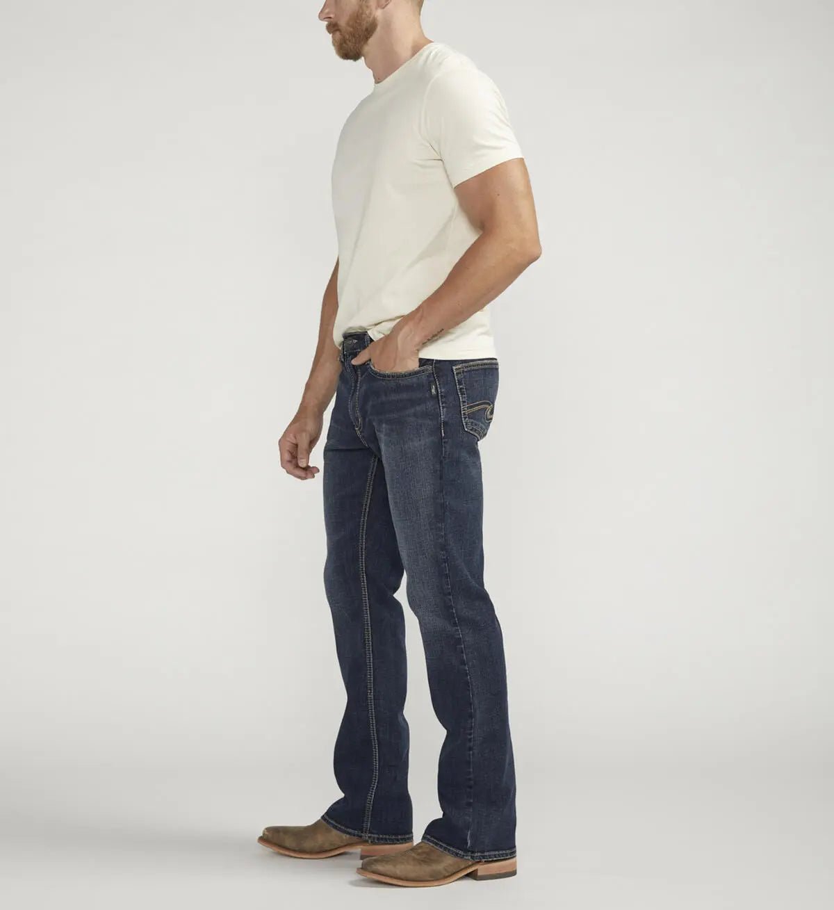 Silver Men's Jace Slim Fit Bootcut Jeans M12610LDS402 - Silver Jeans