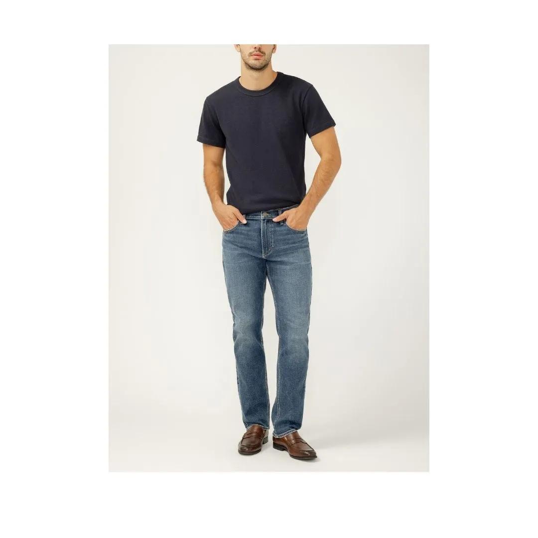 Silver Men's Machray Classic Fit Slim Straight Leg Luxe Heritage Jeans weis-western-wear