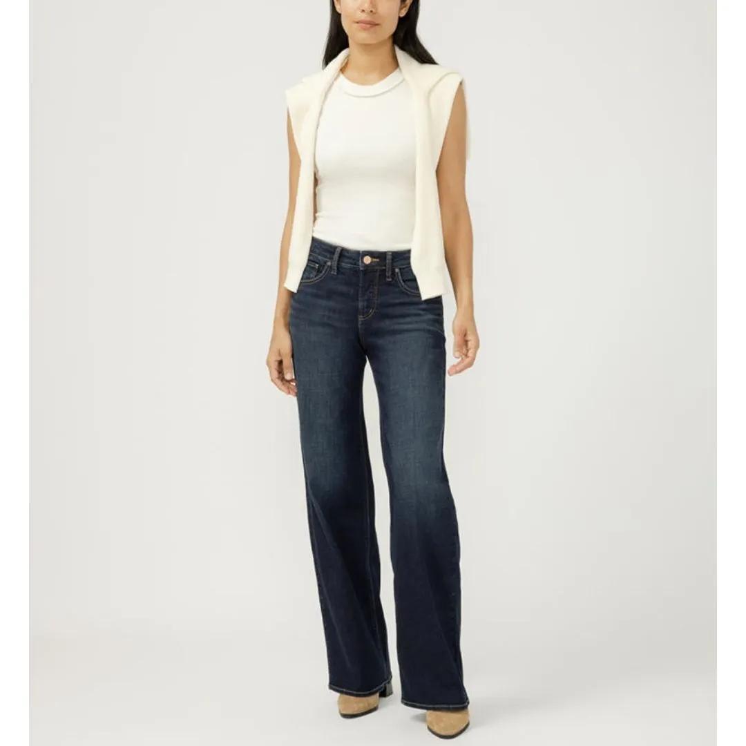 Silver Women's Suki Mid Rise Wide Leg weis-western-wear