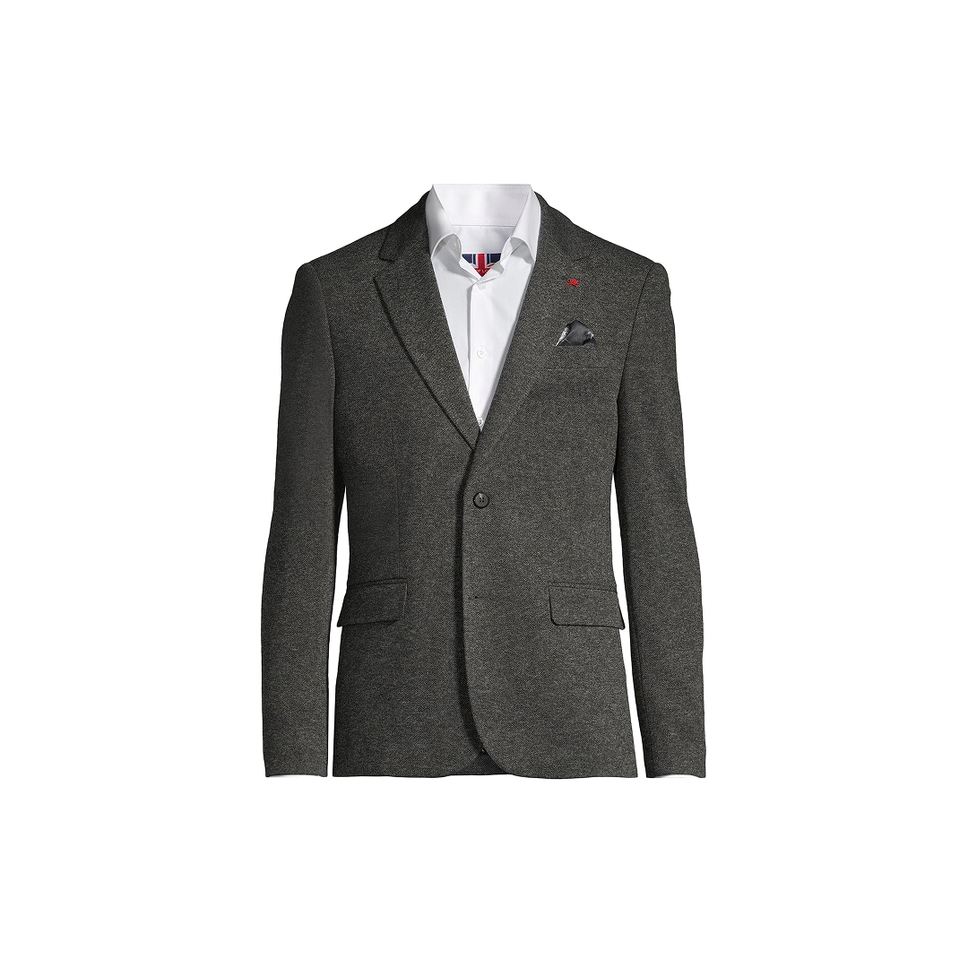 Soul Of London Men's Wool Blend Charcoal Blazer weis-western-wear