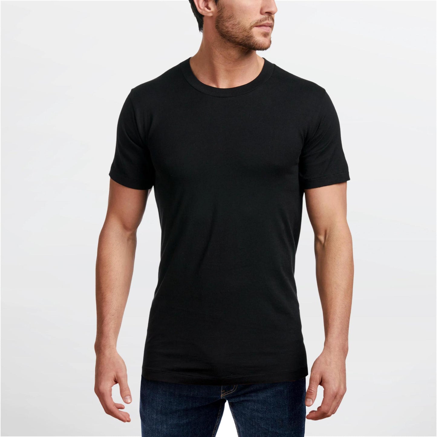 Stanfield's Men's Premium Crewneck T-shirts Black- Two Pack weis-western-wear