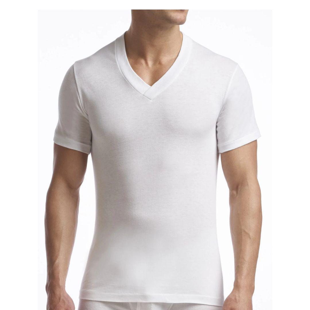 Stanfield's Men's Supreme V-neck T-shirts - Two Pack weis-western-wear