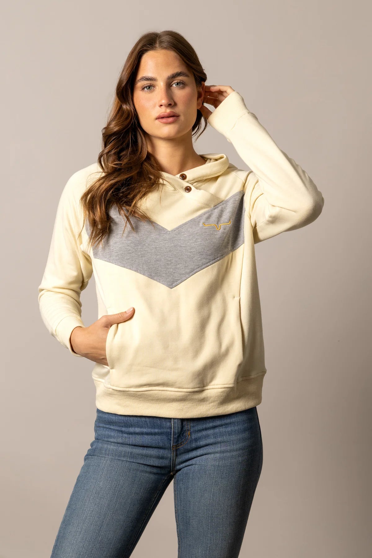 Kimes Ranch Stella Hoodie weis-western-wear