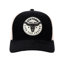 Stetson Men's Black Corduroy Longhorn Snapback Hat