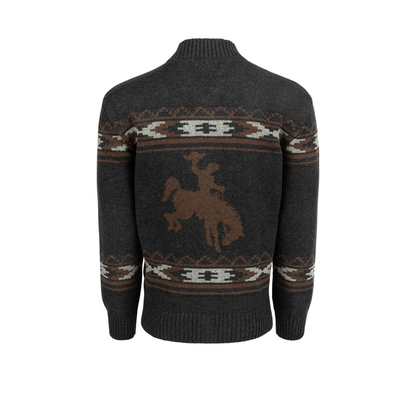 Stetson Men's Full-Zip Horizontal Aztec Print Knit Sweater