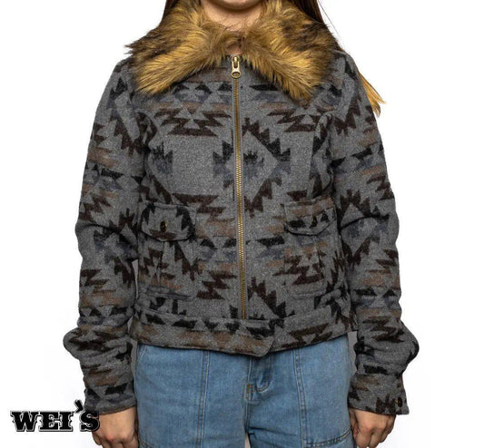 Stetson Women's Aztec Grey Jacket - Clearance