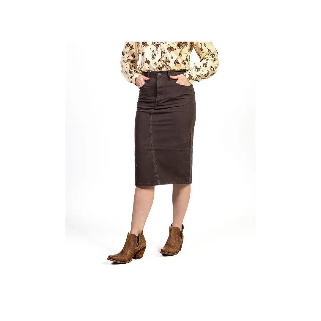 Stetson Women's Brown Denim Skirt