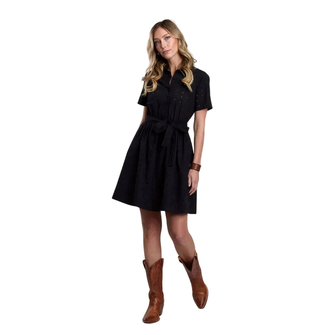 Stetson Women's Black Cotton Eyelet Shirt Dress weis-western-wear