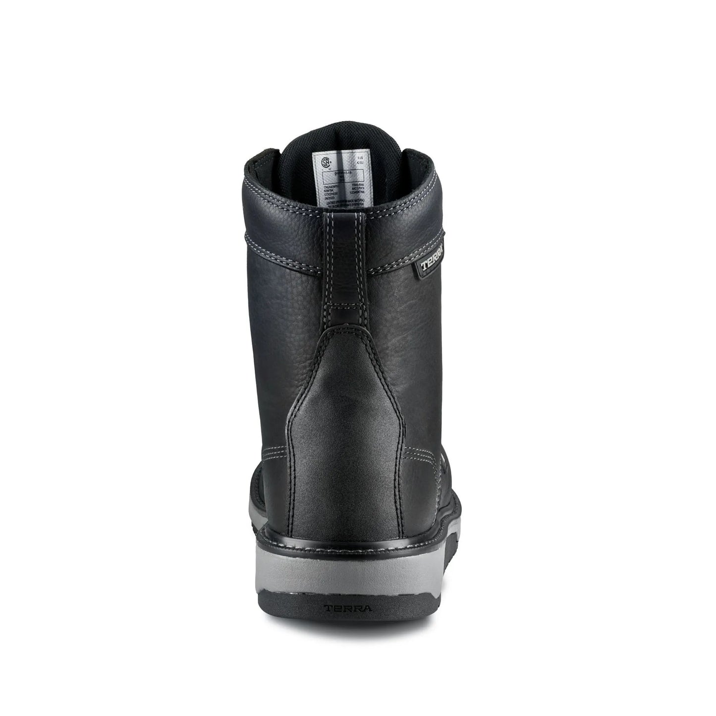 Terra Ironstone Men's 8" Black Waterproof Composite Toe Work Boot