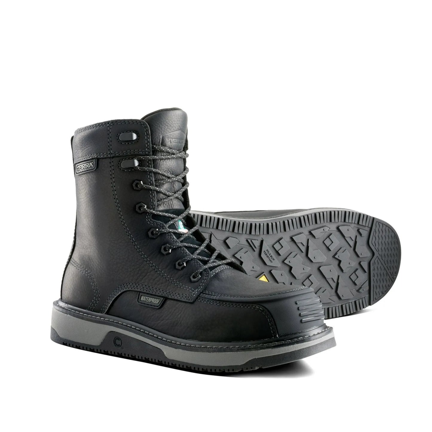 Terra Ironstone Men's 8" Black Waterproof Composite Toe Work Boot