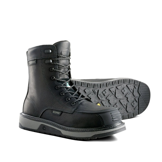 Terra Ironstone Men's 8" Black Waterproof Composite Toe Work Boot