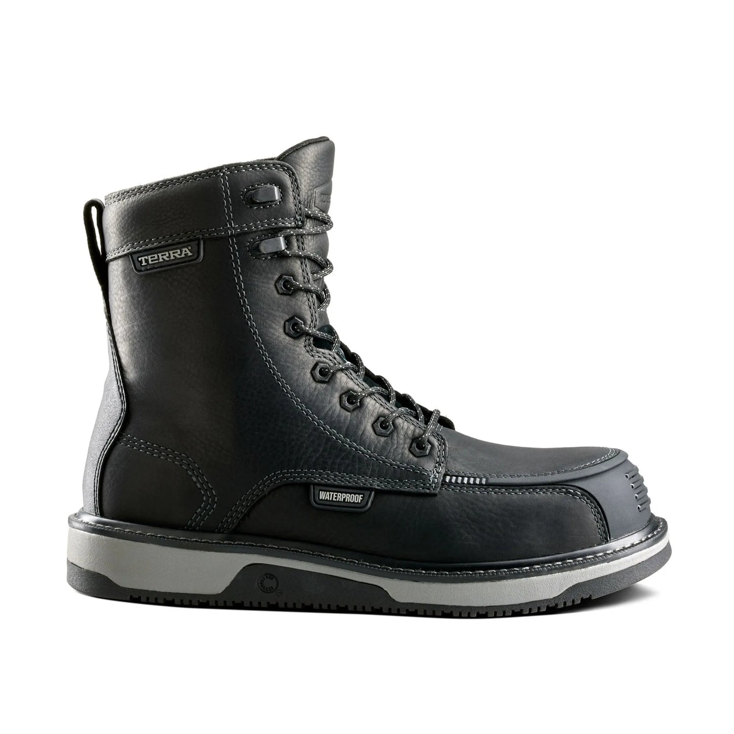 Terra Ironstone Men's 8" Black Waterproof Composite Toe Work Boot