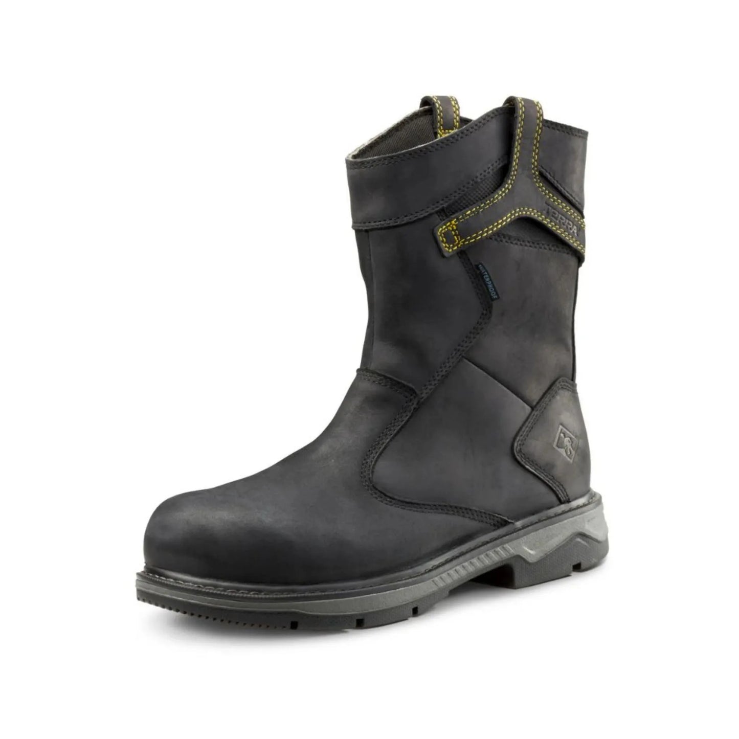 Terra Men's Patton Wellington Waterproof Aluminum Toe Pull-On Safety Work Boot