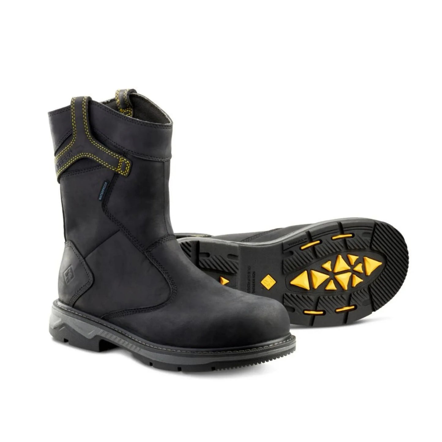 Terra Men's Patton Wellington Waterproof Aluminum Toe Pull-On Safety Work Boot