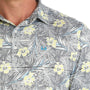 Men's Cinch Arenaflex Floral Stripe Short Sleeve Polo weis-western-wear