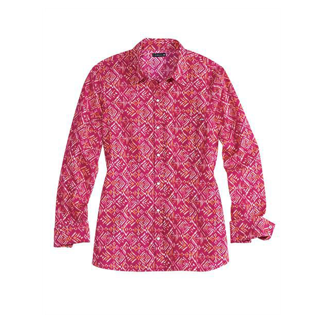 Tin Haul Women's Aztec Print Long Sleeve Snap Shirt