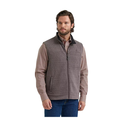 Wrangler Men's George Strait Knit Full Zip Pullover - Brown - Wrangler