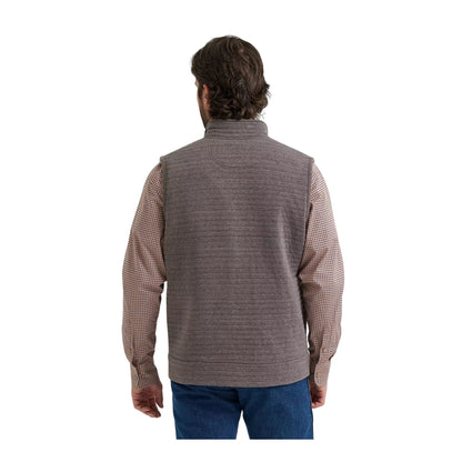 Wrangler Men's George Strait Knit Full Zip Pullover - Brown - Wrangler