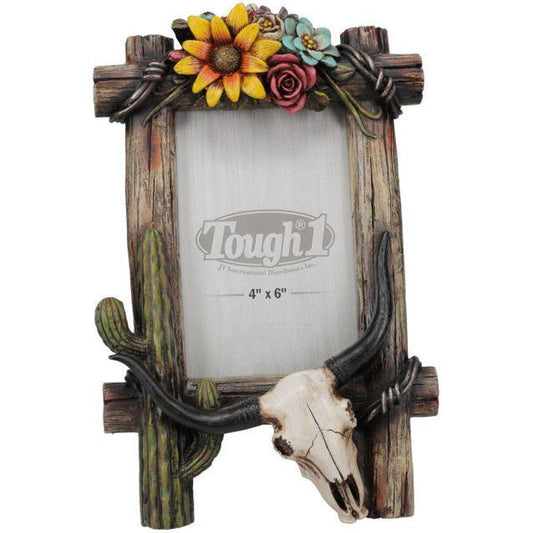 Tough1 Skull and Flowers Frame weis-western-wear