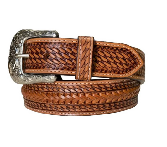 Twisted X Braided Western Belt