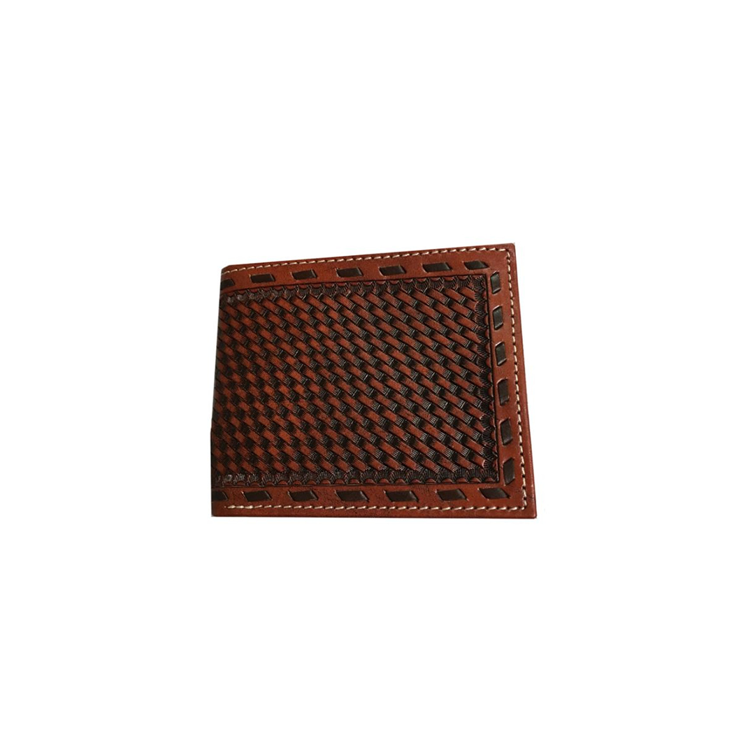 Twisted X Leather Tooled Bi Fold Wallet With Buckstitch weis-western-wear