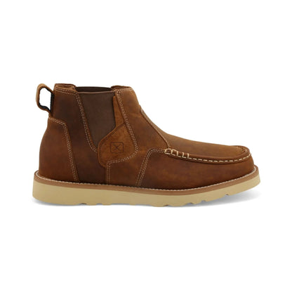 Twisted X Men's 4'' Chelsea Boot Wedge Sole , Oiled Saddle