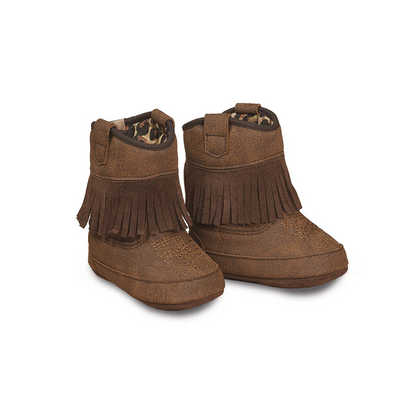 Twister Girl's Baby Buckers Annabelle Boot Brown w/ Pink weis-western-wear