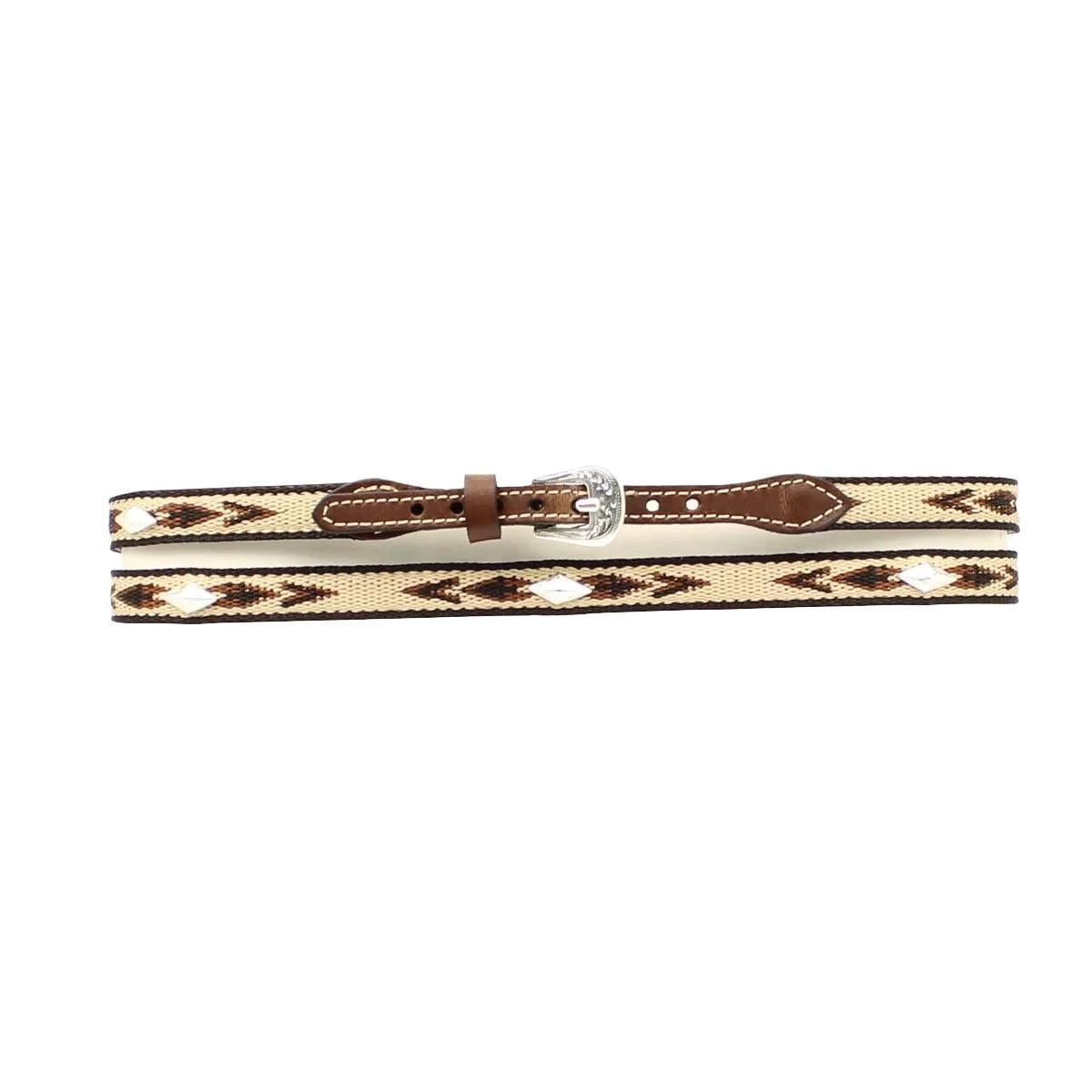 Twister Men's Embroidered with Diamond Conchos Brown Hatband weis-western-wear