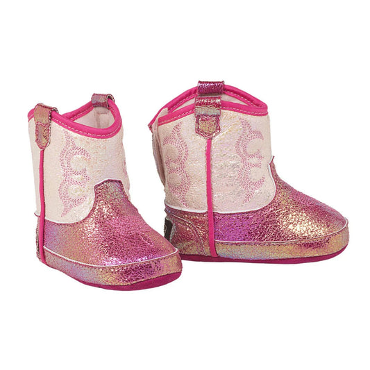 Twister Infant Gril's Baby Buckers Pink Glitter Boot Krissy