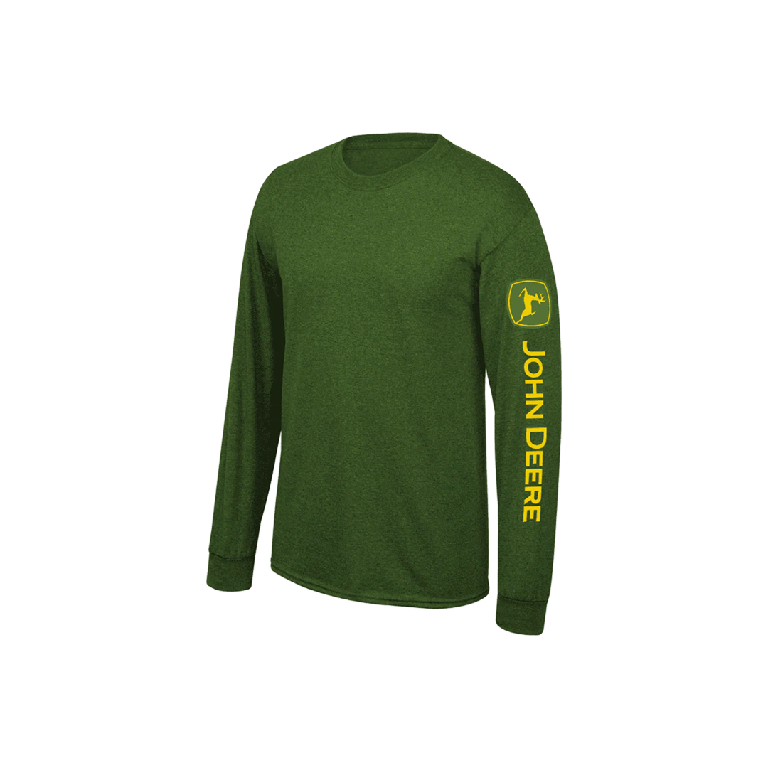 John Deere Men's Long Sleeve Shirt in Green