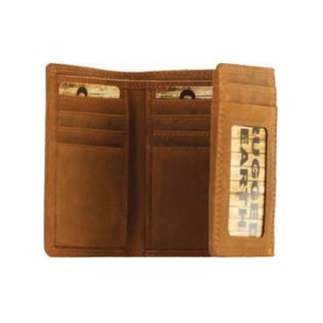 Rugged Earth Men's Tan Leather Trifold Wallet weis-western-wear