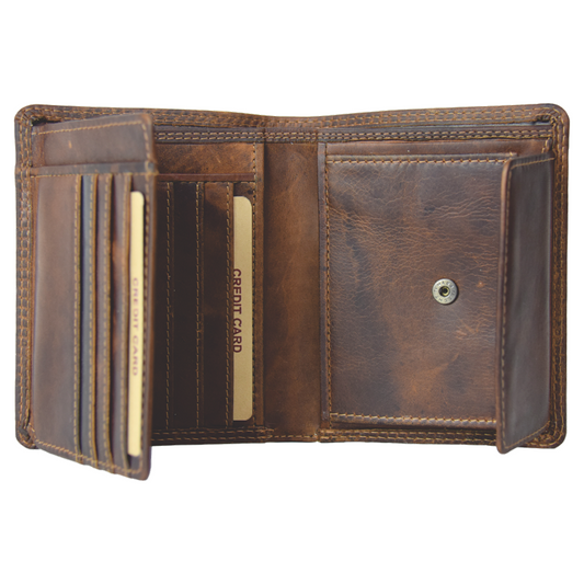 Rugged Earth Men's Leather Wallet w/ Coin Pocket weis-western-wear