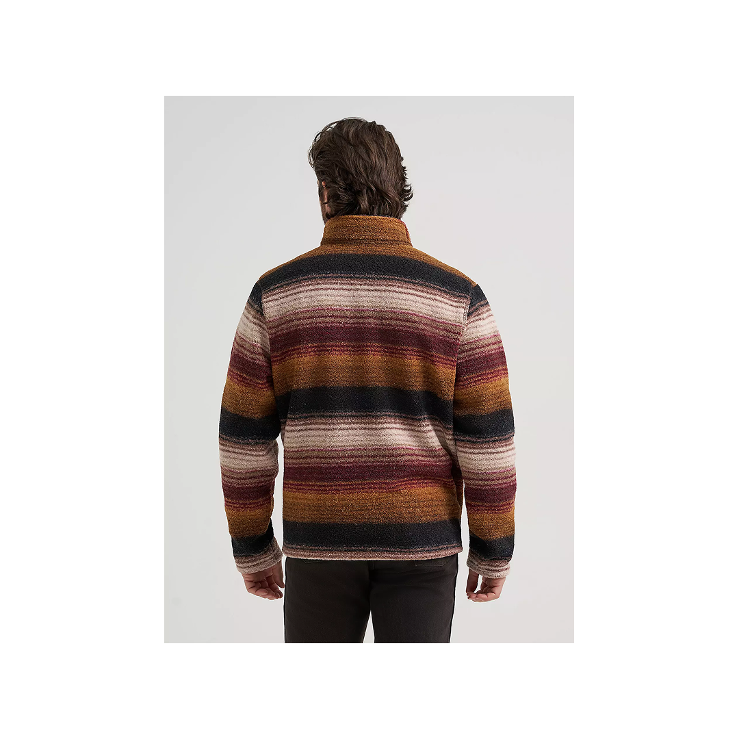 Wrangler Men's Hay Away Aztec Port Sherpa Quarter Zip
