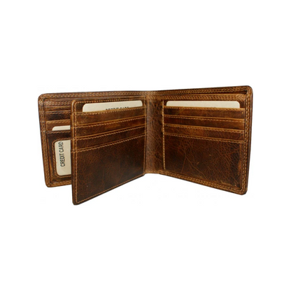 Rugged Earth Bifold Double Stitched Leather Wallet weis-western-wear