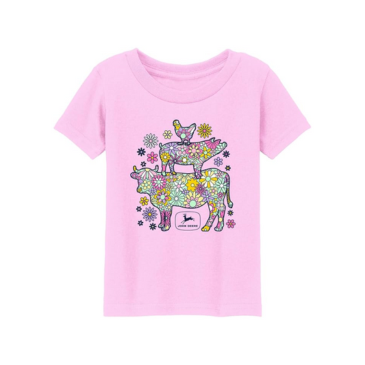 John Deere Girl's Pink Graphic T-Shirt weis-western-wear