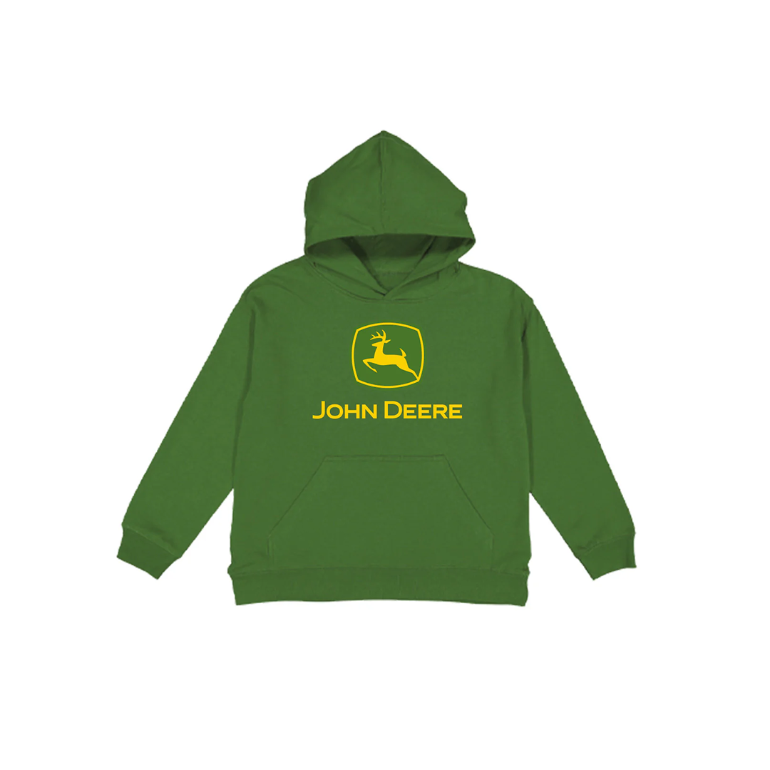 John Deere Boy's Pullover Hoodie in Green w/ Logo weis-western-wear
