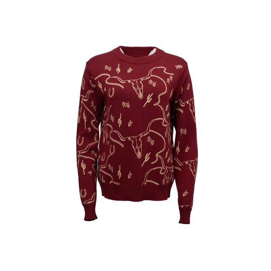 Outback Trading Co. Women's Wine Red Ainsley Sweater