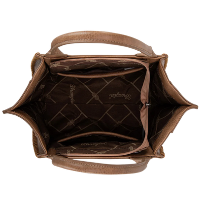 Wrangler Khaki Embroidered Concealed Carry Crossbody Tote weis-western-wear
