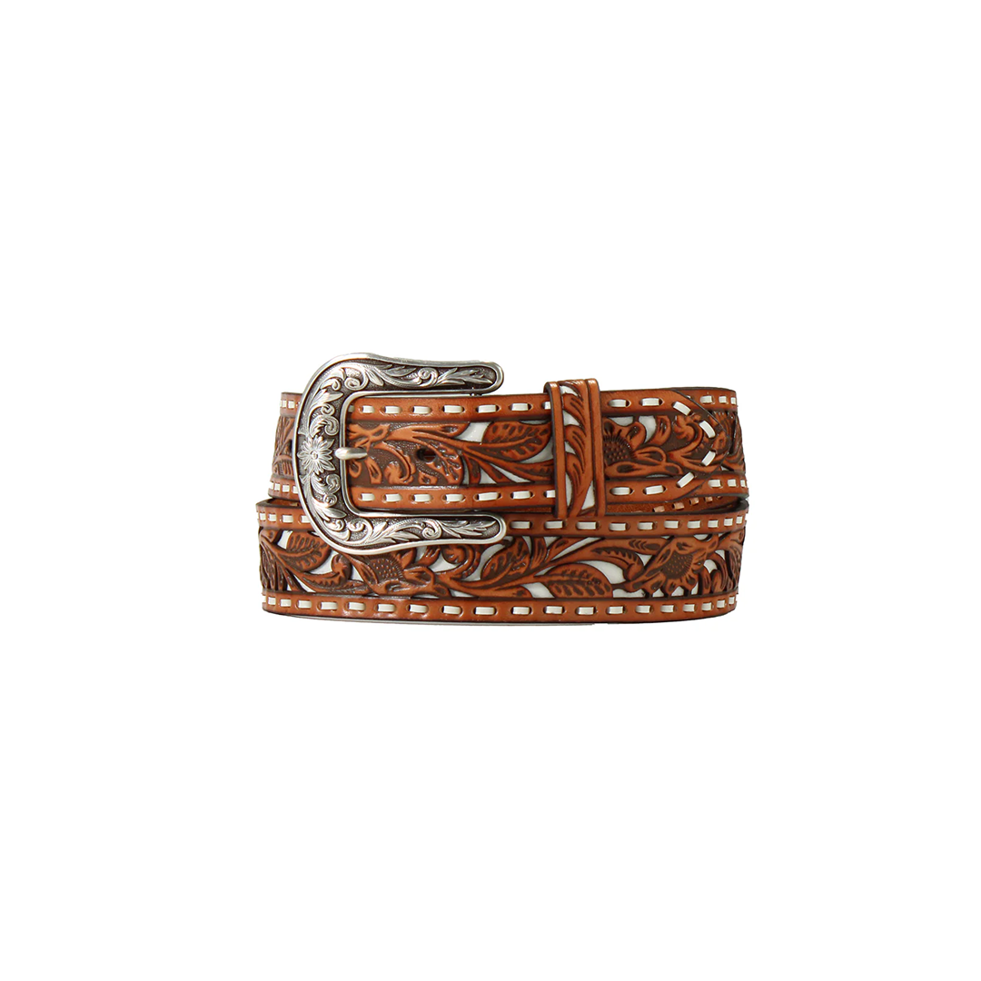 Nocona Women's Floral Filigree Glitter Underlay Belt weis-western-wear