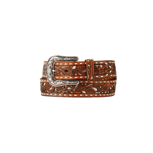 Nocona Women's Floral Filigree Glitter Underlay Belt weis-western-wear