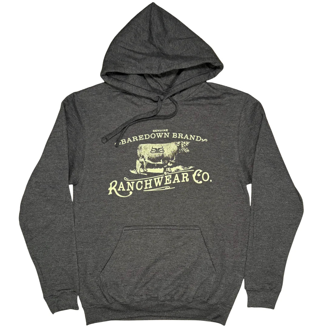 Baredown Unisex Heritage Heather Black Hoodie weis-western-wear