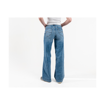 Ariat Women's High Rise Revel Vilma Ultrastretch Wide Leg Jeans