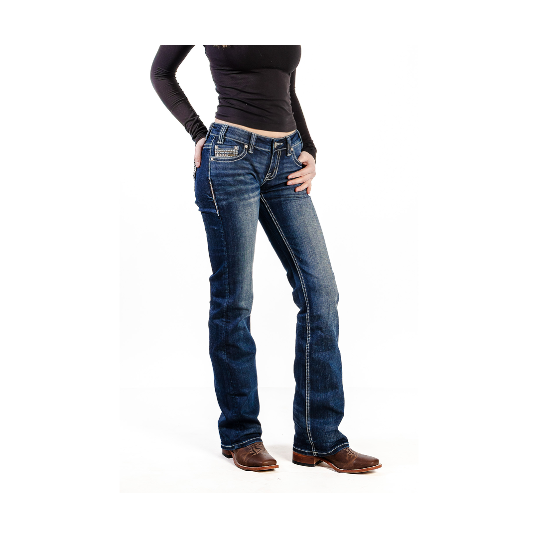 Rock & Roll Women’s Jeans Stretch Boot Cut Dark Wash