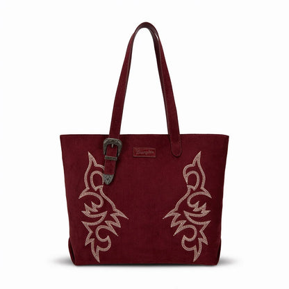 Wrangler Western Embroidered Buckle Tote Bag