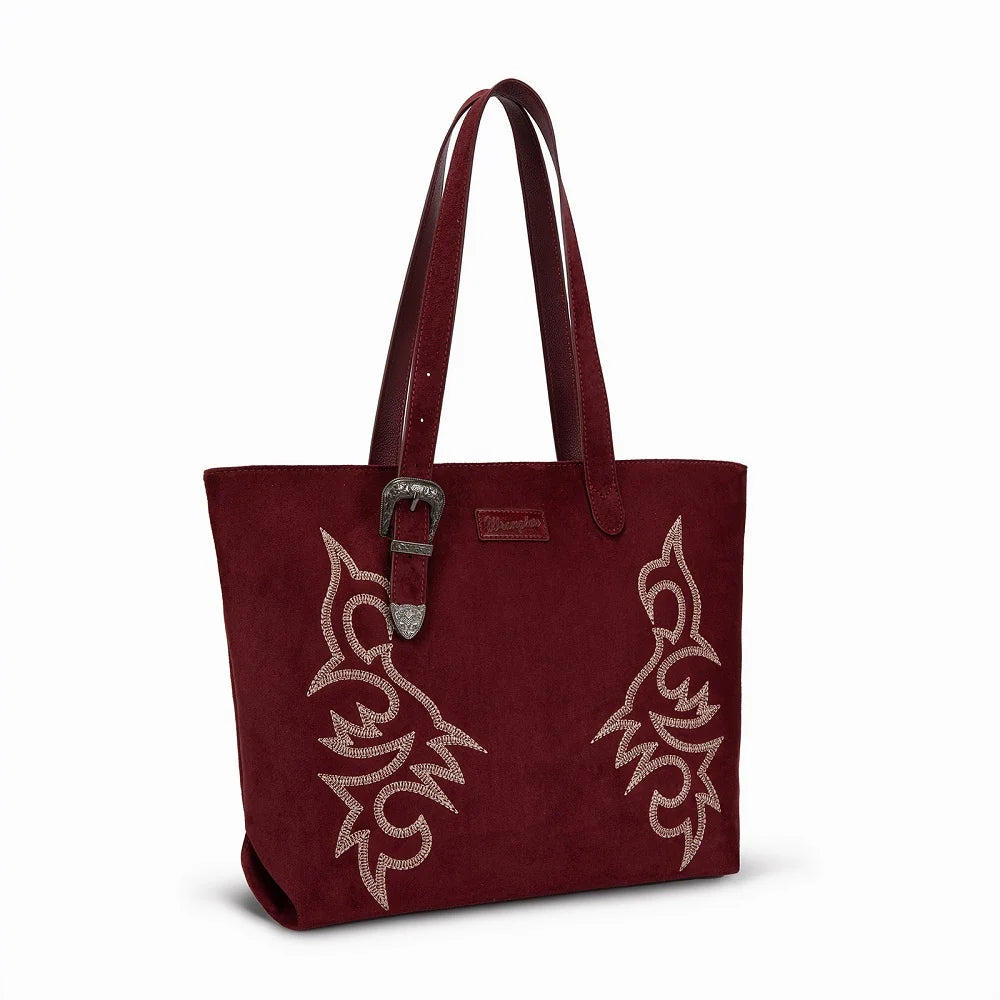 Wrangler Western Embroidered Buckle Tote Bag