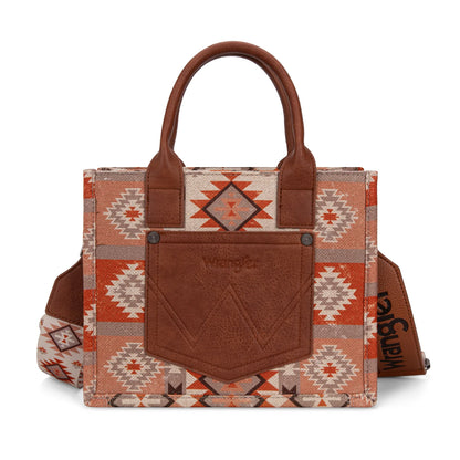 Montana West Wrangler Aztec Pattern Dual Sided Print -Tote/Crossbody