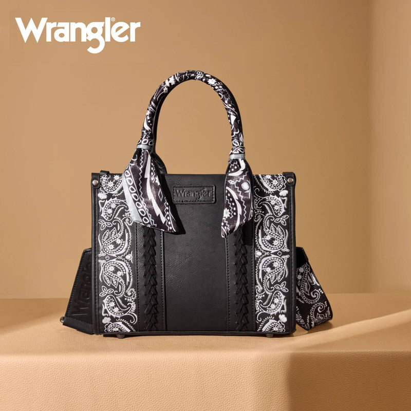 Montana West Wrangler Paisley Print Tote Crossbody Bag weis-western-wear