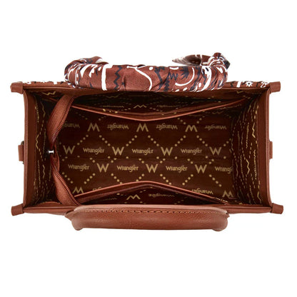 Montana West Wrangler Paisley Print Tote Crossbody Bag weis-western-wear