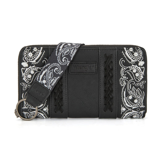 Montana West Wrangler Bandana Paisley Print Wallet weis-western-wear