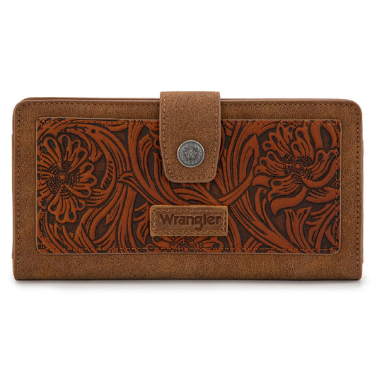 Montana West Wrangler Floral Tooled Wallet weis-western-wear